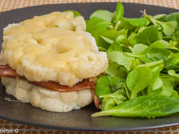 Burger de chou fleur au confit de canard