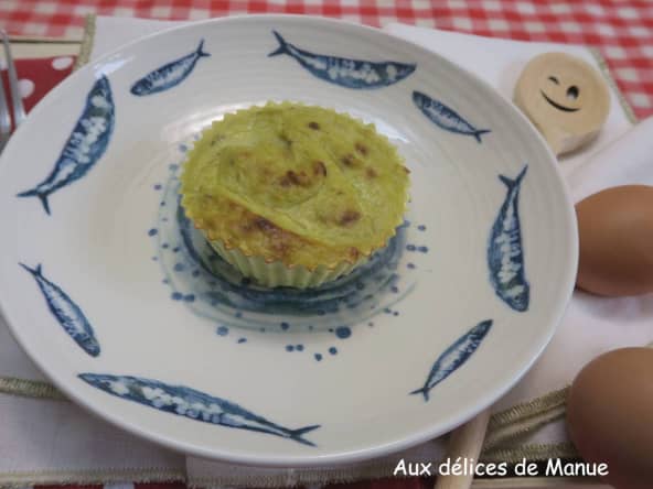 Petits flans de poireaux et jambon de poulet