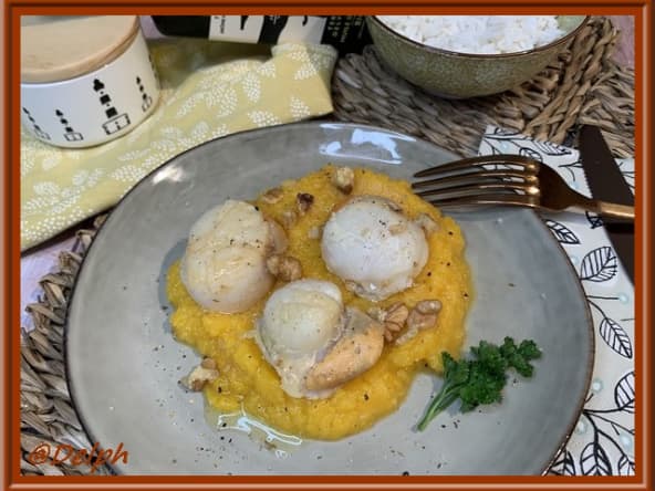 St Jacques sur crème de Butternut à l’huile de truffe