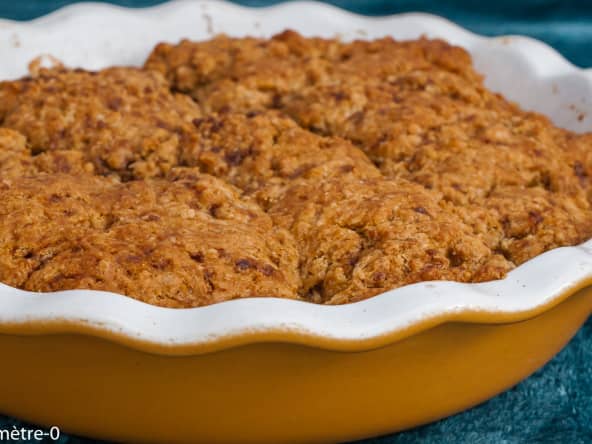 Cobbler aux pommes et aux bananes