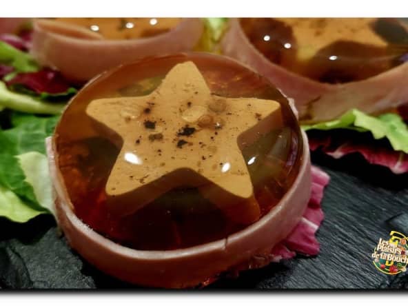 Aspics à la mousse de canard