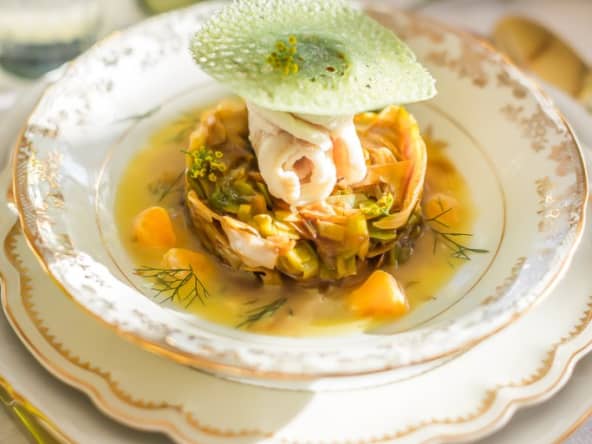Filet de sole poireaux et sauce aux agrumes