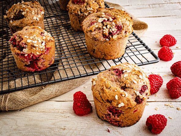 Muffins à la framboise healthy