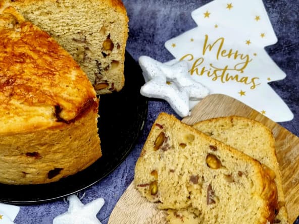 Panettone salé au magret fumé et comté