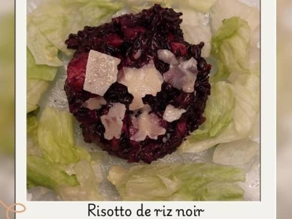 Risotto de riz noir au poulet