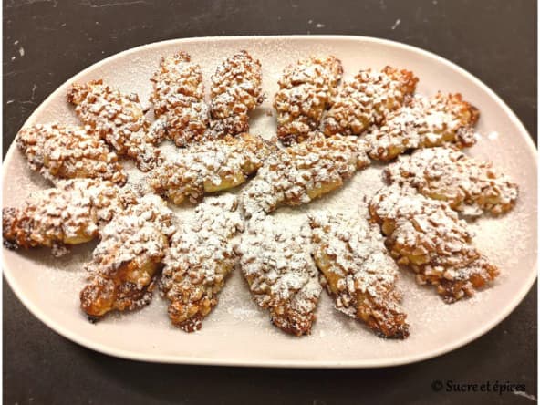 Mini croissants crème de marrons et éclats d'amandes