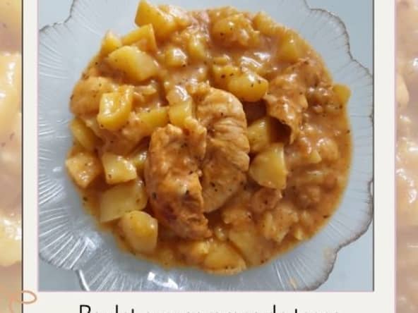 Poulet aux pommes de terre et cheddar