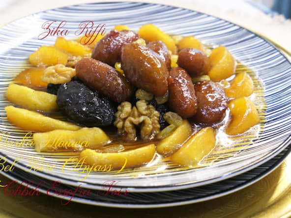 TAJINE SUCRÉ SALÉ AUX POIRES ET BEIGNETS AUX NOIX - (MARKA HLOUWA ANJASS )- شبيح السفرة بالجوز والاجاص - TERROIR BÔNOIS