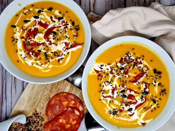 Velouté potimarron chorizo