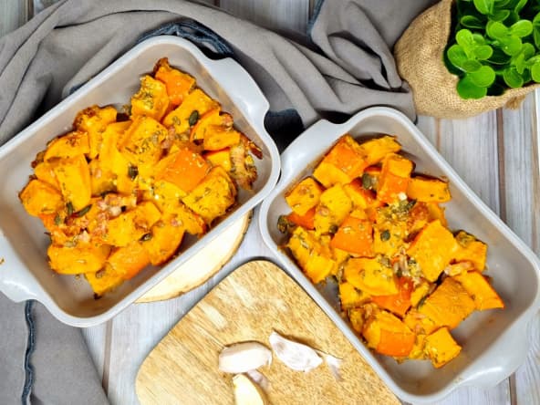 Gratin de potimarron au lard