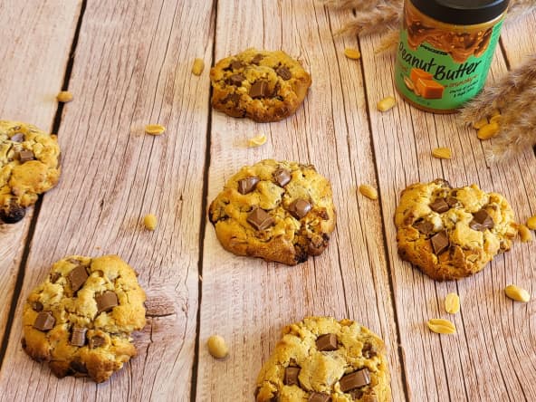 Cookies chocolat triple cacahuètes