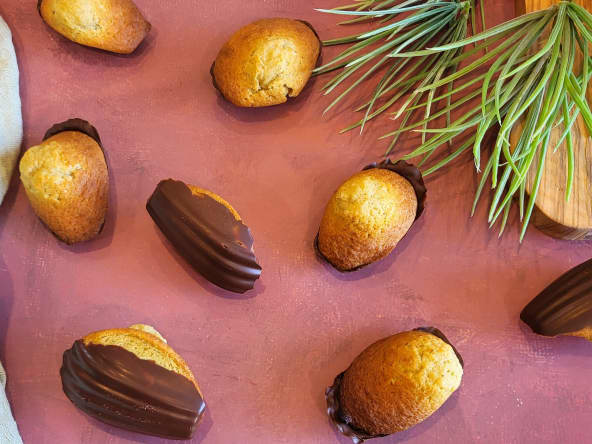 Madeleines pistache chocolat