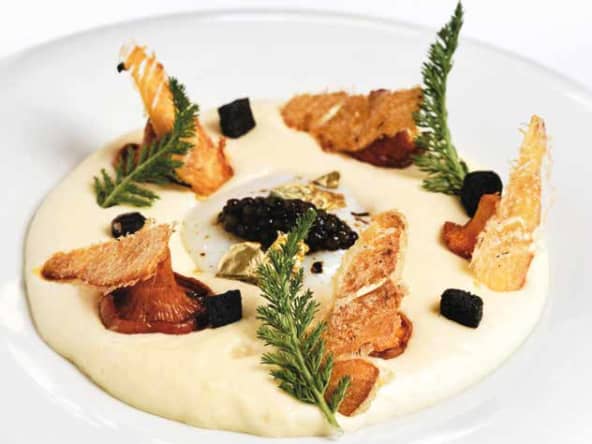 Oeuf de poule, haddock et caviar