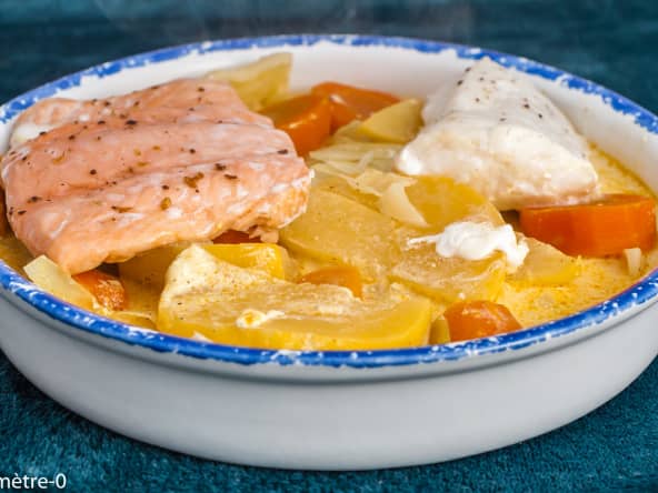 Poissons au légumes d’hiver, type potée