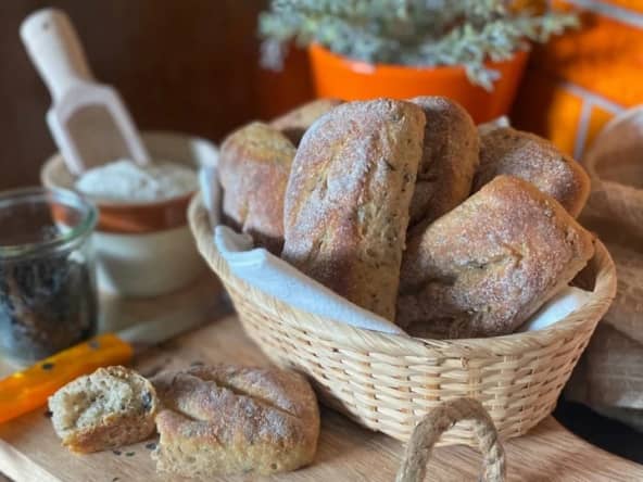 Petits pains de Khorasan : la recette au wakamé 