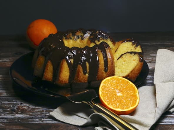 Bundt cake coco chocolat et orange