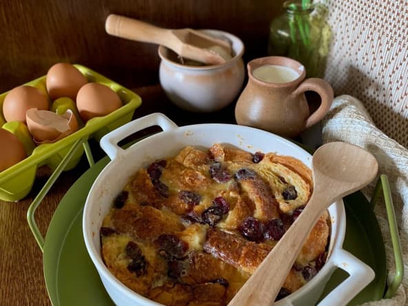Pudding facile aux croissants rassis