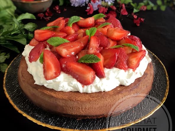Sponge cake chantilly et fraises au balsamique