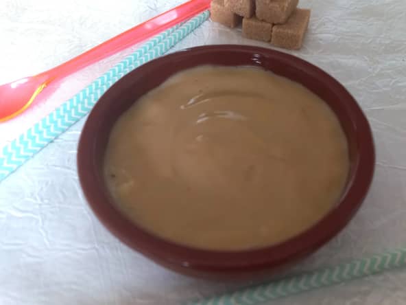 Crème dessert vanille et sucre cassonade