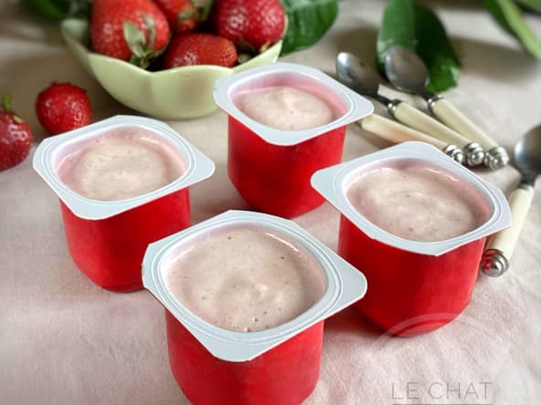 Petits-suisses à la fraise maison