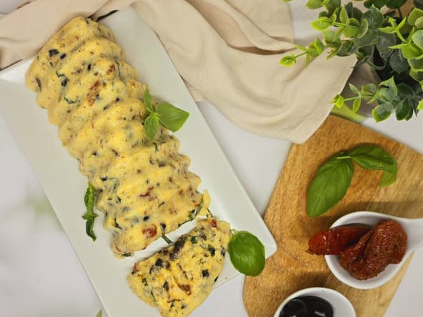 Cake de polenta aux saveurs méditerranéennes
