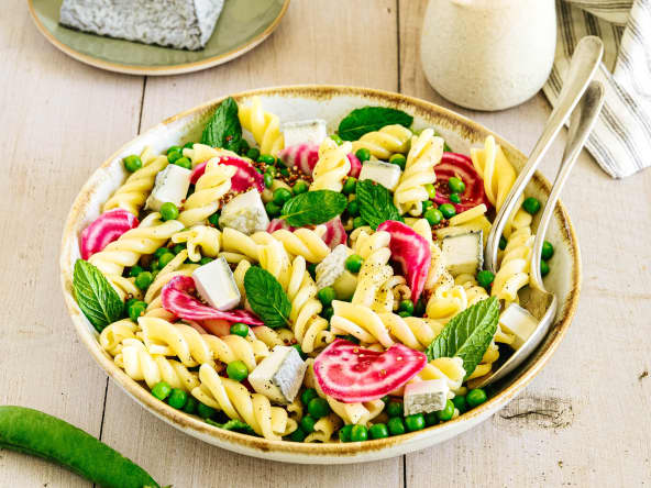Salade de pâtes aux petits pois et Vanlençay AOP