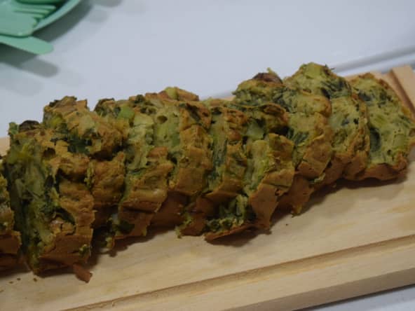 Cake sarrasin, poireaux et algues