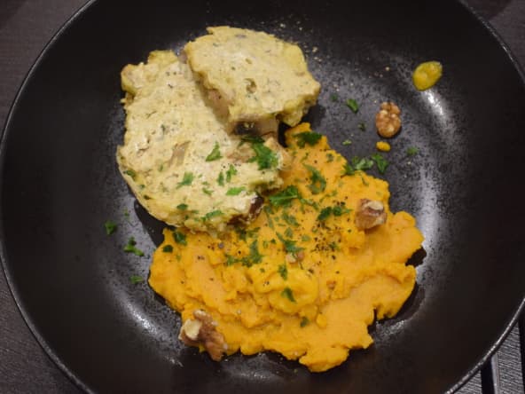 Galettes champignons noix et comté