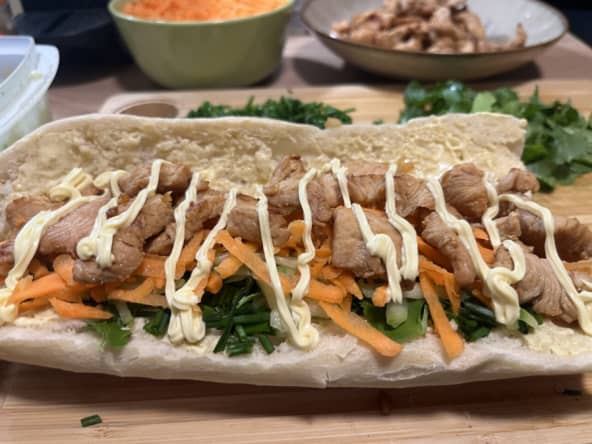 Banh Mi au poulet grillé