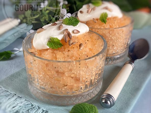 Granité de melon à la menthe