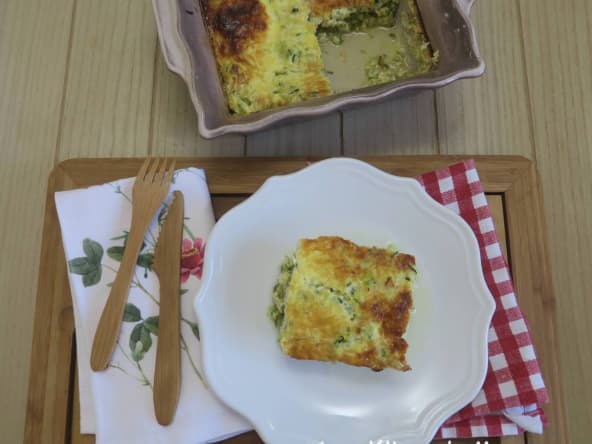 Frittata aux courgettes et poulet, au four