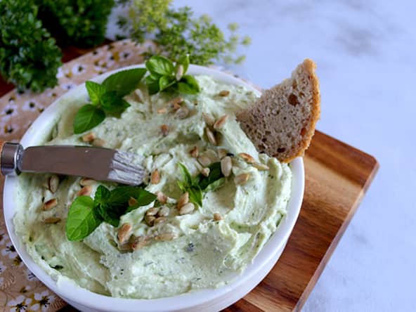 Crème de feta sans gluten lait œuf