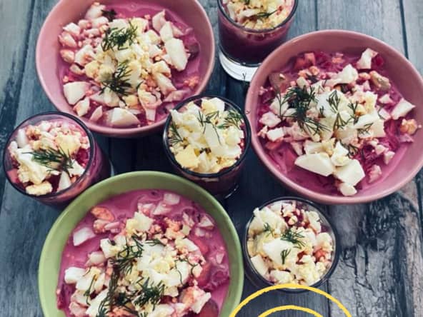 Soupe froide de betteraves biélorusse