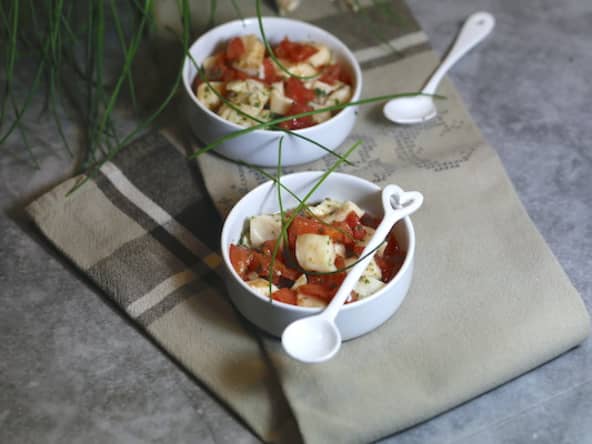 Petites salades de seiche au poivron
