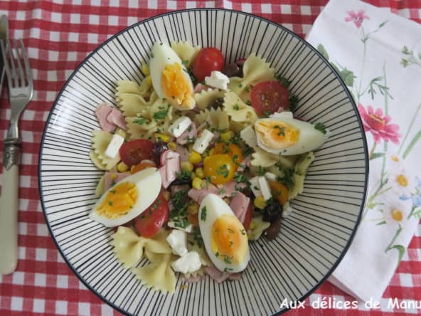 Salade de pâtes complète et gourmande
