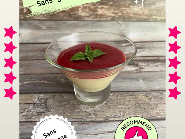 Panna cotta au citron vert et framboises