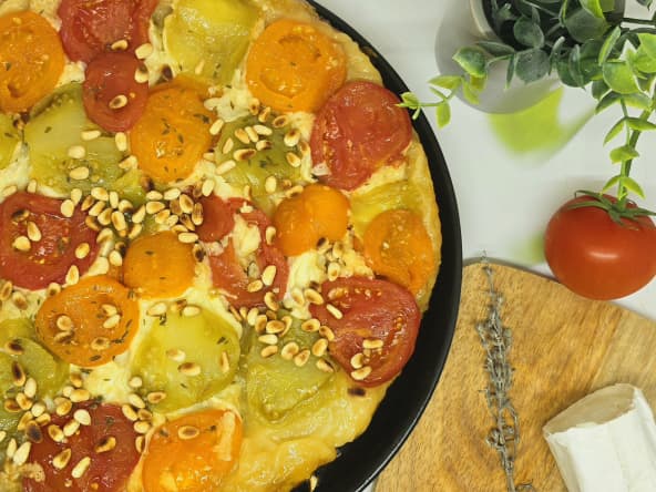 Tatin à la tomate et au chèvre