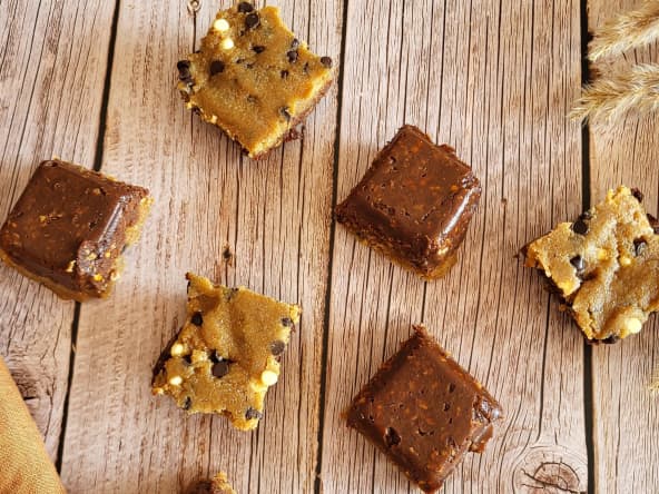 Carrés façon brownie cookie dough