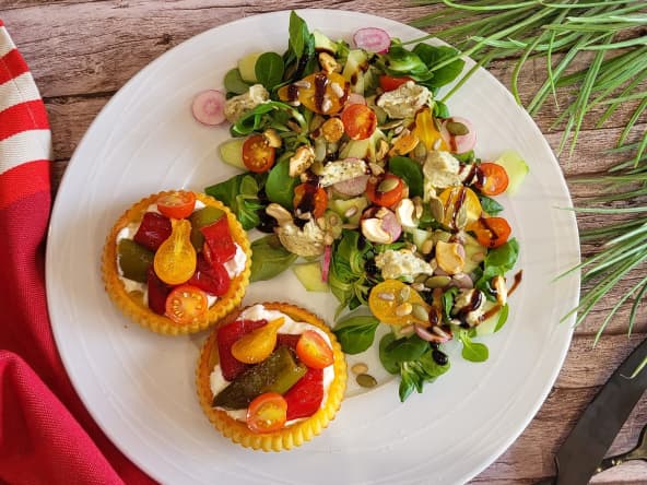 Tartelettes aux poivrons et tomates