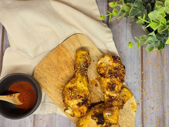 Pilons de poulet au sésame et épices
