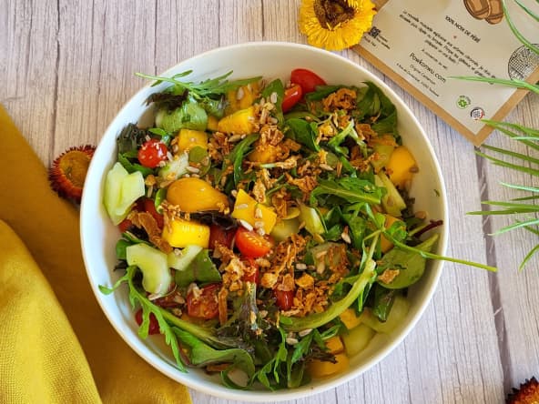 Salade fraîcheur à la noix de pébé