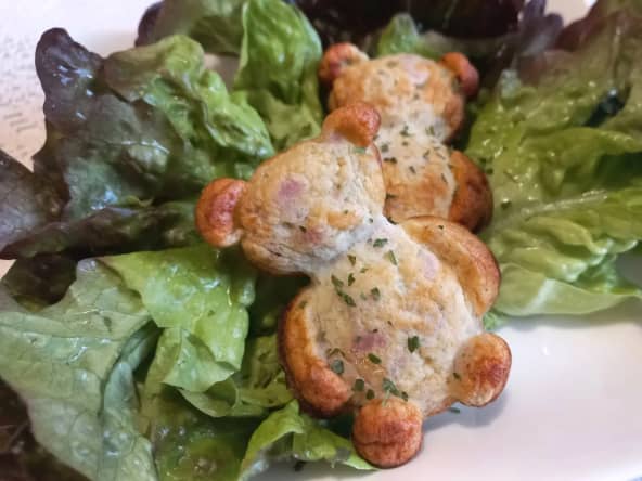 Oursons au jambon et au fromage ail et fines herbes