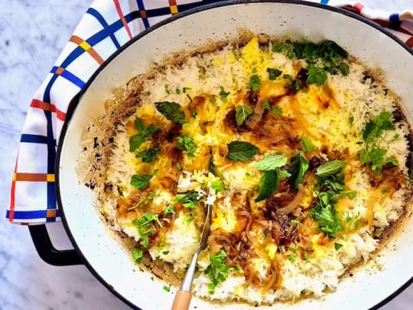 Biryani d’agneau au safran