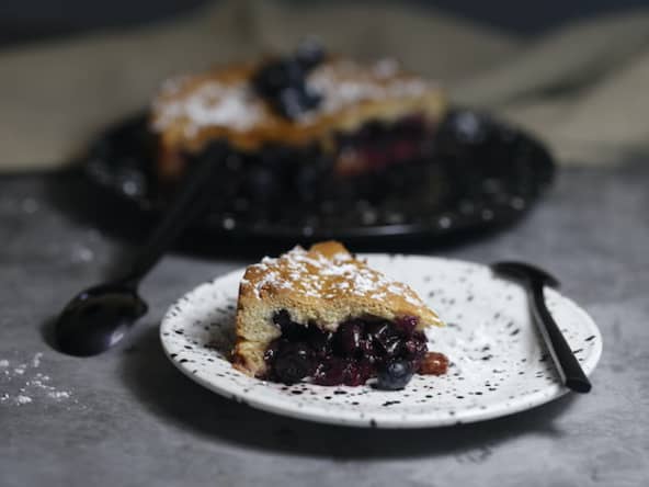 La torta Bertolina aux myrtilles