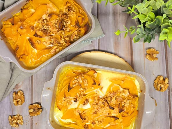 Dauphinois de butternut aux noix