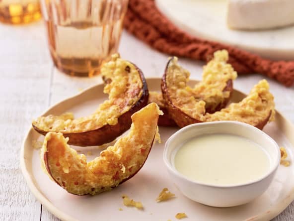 Tempura de courge, crème de Reblochon