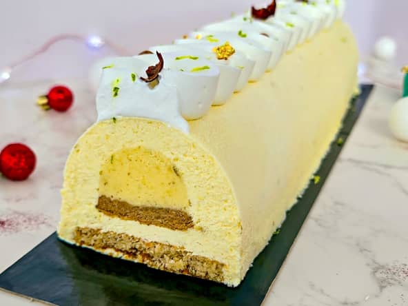 Bûche citron noisette