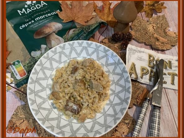 Risotto de blé aux cèpes