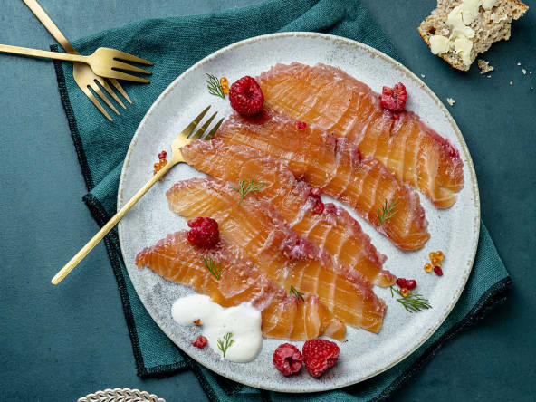Saumon gravlax au whiskey irlandais