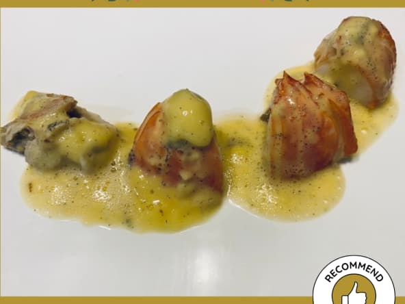Langouste en sabayon
